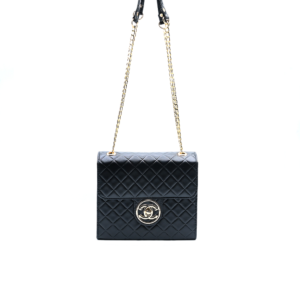 Trendy Chain Stylish Bag in Black – Women’s Small Shoulder Purse for Daily Use
