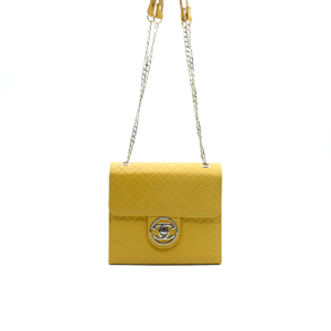 Trendy Chain Stylish Bag in Yellow – Women’s Small Shoulder Purse for Daily Use