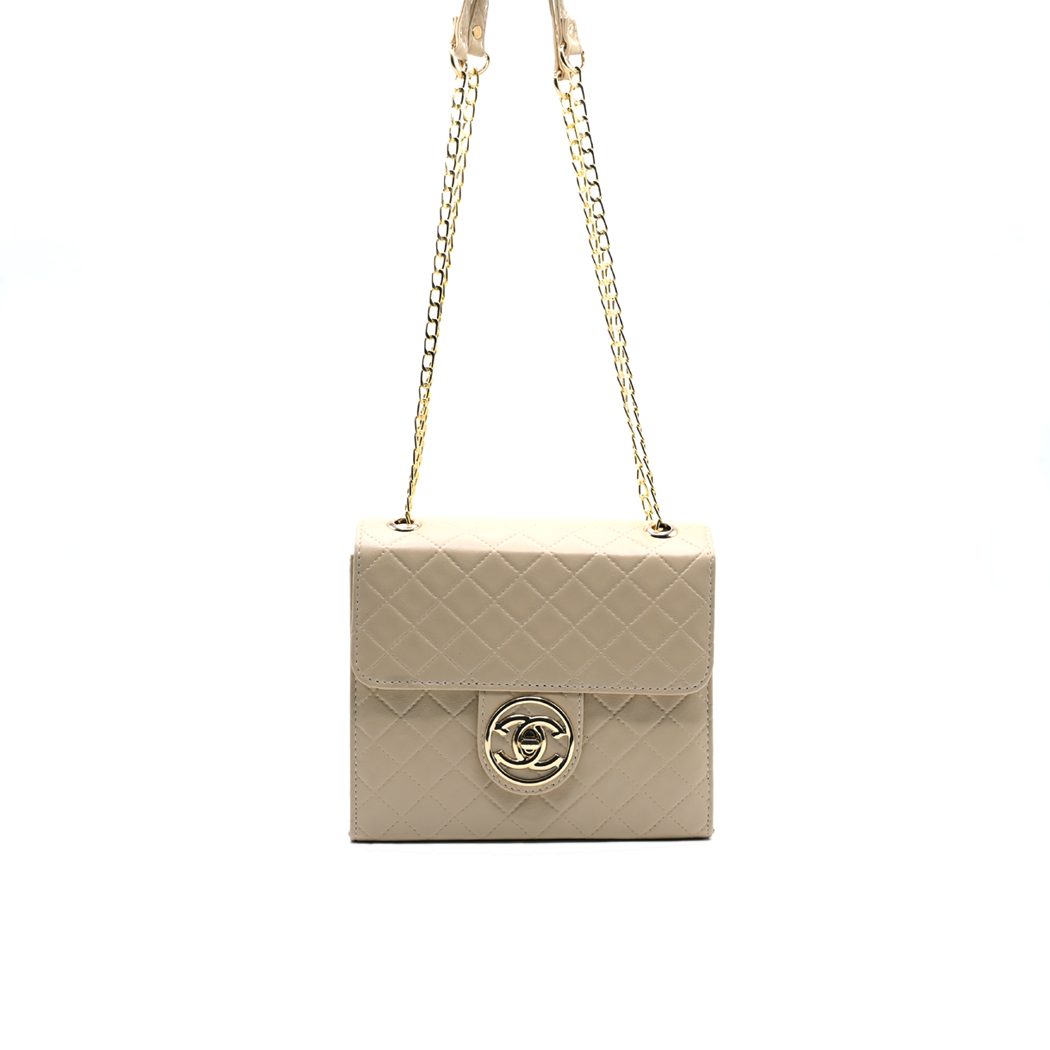 Trendy Chain Stylish Bag in Camel – Women’s Small Shoulder Purse for Daily Use