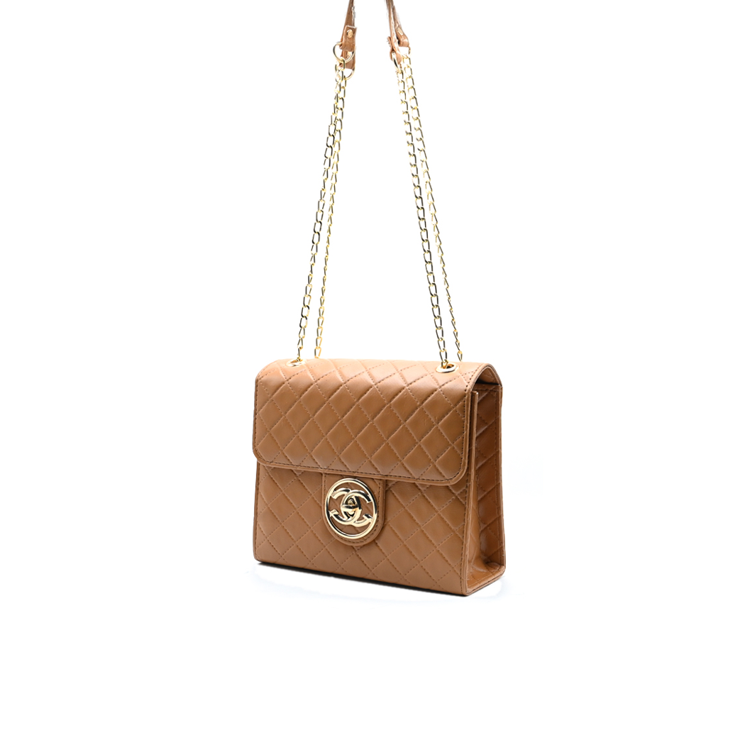 Trendy Chain Stylish Bag in Brown – Women’s Small Shoulder Purse for Daily Use - Image 2